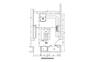 CAD drafted Kitchen Remodel - existing floor plan