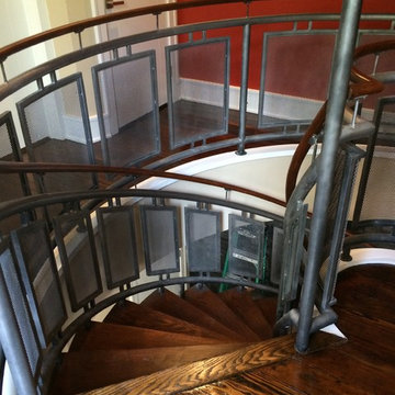 Society Hill Home / Floating Circular Stair with NO stringer beams!