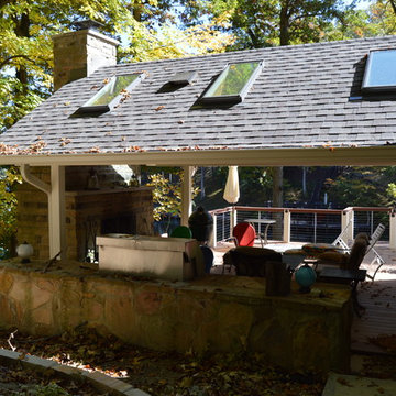 Covered porch skylights