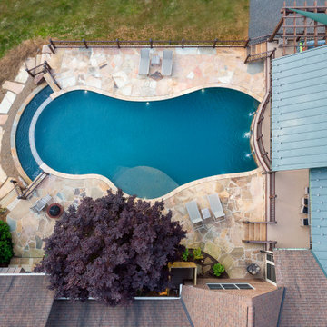 Luxury Vanishing Edge Pool with Copper Scuppers