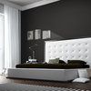 Ludlow King Bed, Wenge-White Leatherette