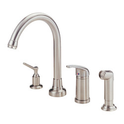 Danze Melrose&trade; Single Handle High-Rise Kitchen Faucet with Spray - Kitchen Faucets