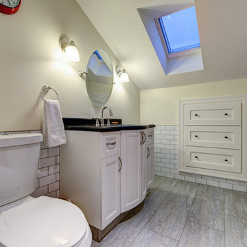 Trendy Attic Development in a 1926 Home