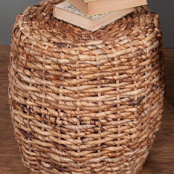 East At Main's Merriam Brown Abaca Round Accent Table