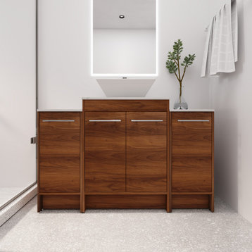 BNK 48" Freestanding Modern Bathroom Vanity With Sink Combo, Square Basin, 48 Inch