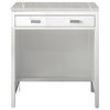 Addison 30" Free-standing Top Unit (Makeup Counter)  White w/3 CM Serena Top