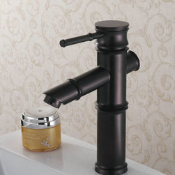 Oil-rubbed Bronze Finish Bathroom Sink Faucet -Bamboo Shape Design T0418B - Bathroom Sink Faucets