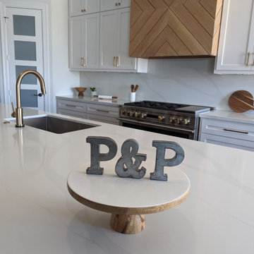 Black and white oak kitchen