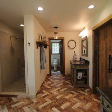 Rabbit Ridge Farm - Log Cabin Master Bath, Dressing Room & Laundry Room