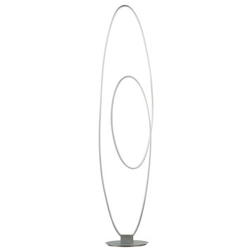 60W Floor Lamp, Silver