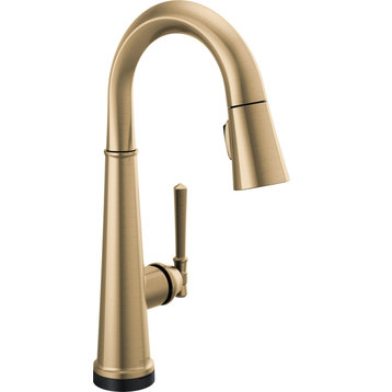 Delta 9982T-DST Emmeline 1.8 GPM Pull-Down Bar/Prep Faucet - Lumicoat Champagne