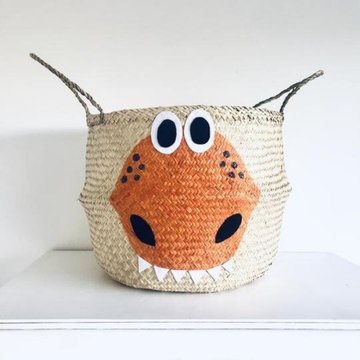 Handicraft Manufacturer Seagrass Basket Storage Animal Shape