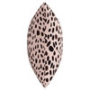 20" Decorative Pillow With Welt, Washed Cheetah Pink Black