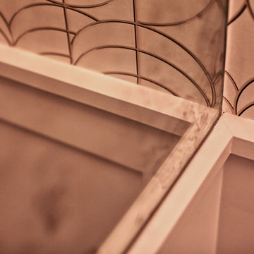 Where panelling, antiqued mirrors and wallpapers meet.