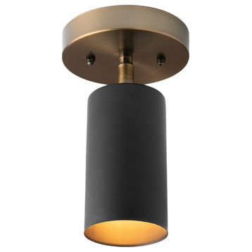 Spotlight, Directional Lighting, Ceiling Light, Black/Antique Brass
