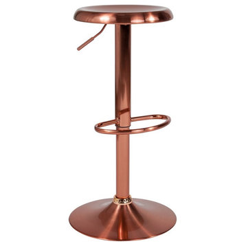 Flash Furniture Madrid Adjustable Swivel Bar Stool in Rose Gold