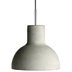 SEED Design - Castle Bell Pendant - CASTLE desires to challenge your every perception of texture and lighting. As a material, concrete is exceptionally energy efficient compared to that of metal or glass. By using concrete as a lampshade the CASTLE has responsibly kept in tune with concepts of green living in mind.