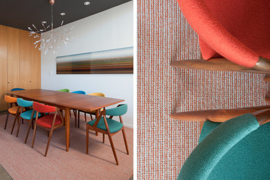 Example of a minimalist dining room design in San Francisco