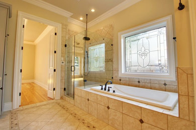 Example of a transitional bathroom design in New Orleans