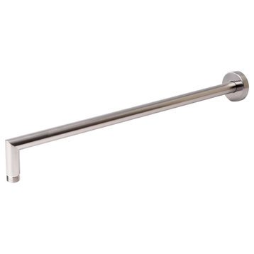 Shower Arm, Brushed Nickel, 20", Round, Wall