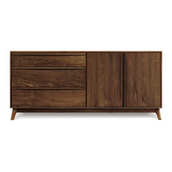 Catalina 2 Door 3 Side Drawer Walnut Buffet - Console Tables