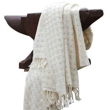 100% Extrafine Merino Wool Throw Blanket 51”x75”, Emi3/100
