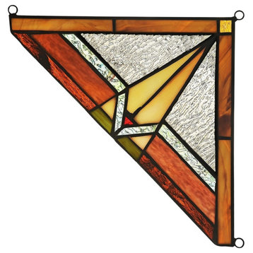 CHLOE Desmund Mission Tiffany-glass Window Panel 8" Wide