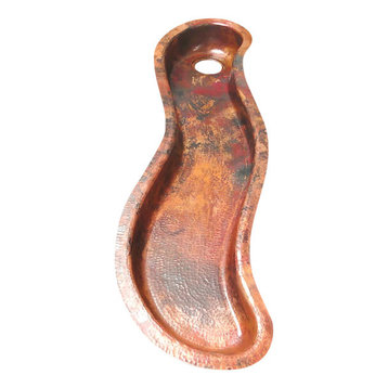 River Shape Bar Copper Sink Undermount