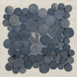 FULL MOON - Midnight | 12" x 12" | Marble Mosaic - Mosaic Tile