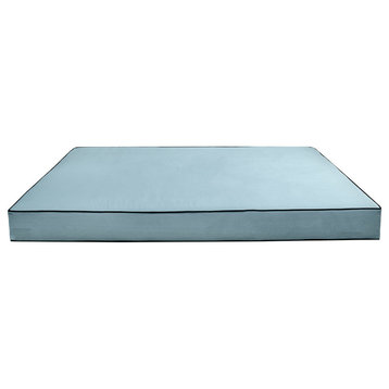 Contrast Pipe 8" Twin 75x39x8 Velvet Indoor Daybed Mattress |COVER ONLY|-AD355