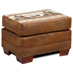 Rustic Footstools And Ottomans by American Furniture Classics