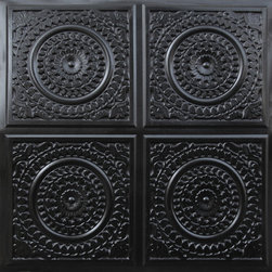117 Faux Tin Ceiling Tile Glue up 24x24 - Black - Ceiling Tile