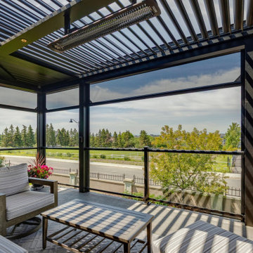 Adjustable Pergola with Pan Roofs Feat. Phantom Motorized Screens