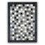 Patchwork Leather Cubed Cowhide Rug, Multi 4-Colour, 200x300 cm