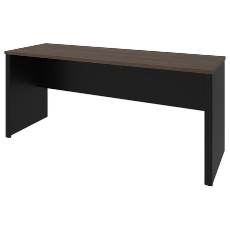 Bestar Connexion 72W Narrow Desk Shell In Antigua & Black