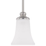 HomePlace - HomePlace 314511BN-335 Griffin - One Light Pendant - Warranty: 1 Year Room Recommendation: HGriffin One Light Pe Brushed Nickel Soft  *UL Approved: YES Energy Star Qualified: n/a ADA Certified: n/a  *Number of Lights: 1-*Wattage:100w Incandescent bulb(s) *Bulb Included:No *Bulb Type:E26 Medium Base *Finish Type:Bronze