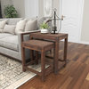 Eclectic Brown Mango Wood Accent Table Set 22363