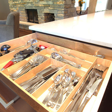 Silverware Storage Organized with Custom Dividers