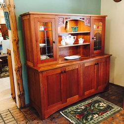 Skara Brae with Leaded Glass Inserts - China Cabinets And Hutches