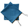 Suede Pillow Shell with Big Zipper, Blue Wing Tea, 14x26"