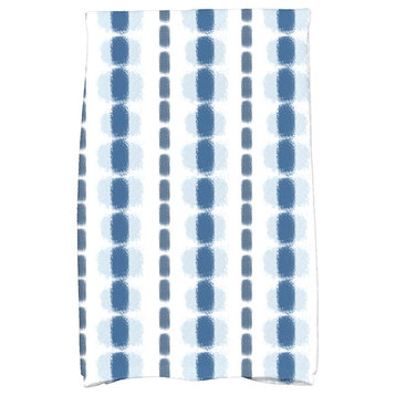 Watercolor Stripe, Stripe Print Kitchen Towel, Blue