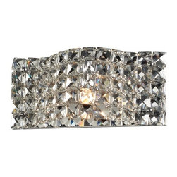 PLC 1 Light Vanity Fixture Wave Collection 90022PC - Wall Sconces