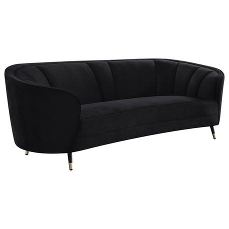 ACME Achim Sofa, Black Velvet