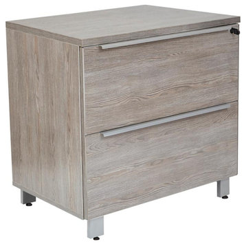 K120 Lateral File Cabinet with 2 Drawers in Gray