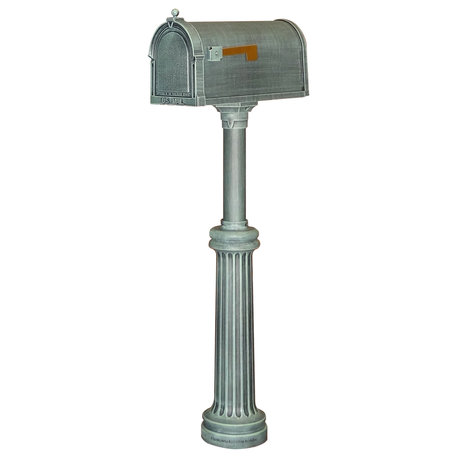 Berkshire Curbside Mailbox with Bradford Surface Mount Mailbox Post