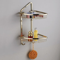 Antique Brass Ti-PVD Finish Soap Basket TGB1010 - Bathroom Accessories