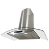 GV 36-Inch Stainless Steel Wall Range Hood W/Carbon Filter For Ductless Option
