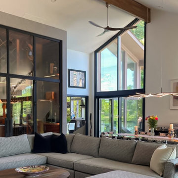 Custom Two-Story Steel & Glass Wine Room Transformation for an Ohio Family Home