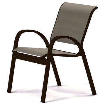 Aruba II Sling Cafe Chair, Textured Kona, Augustine Oyster