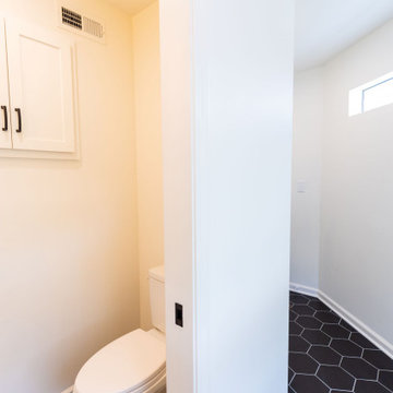 Contemporary Mudroom + Powder Bath Remodel Prairie Village, KS